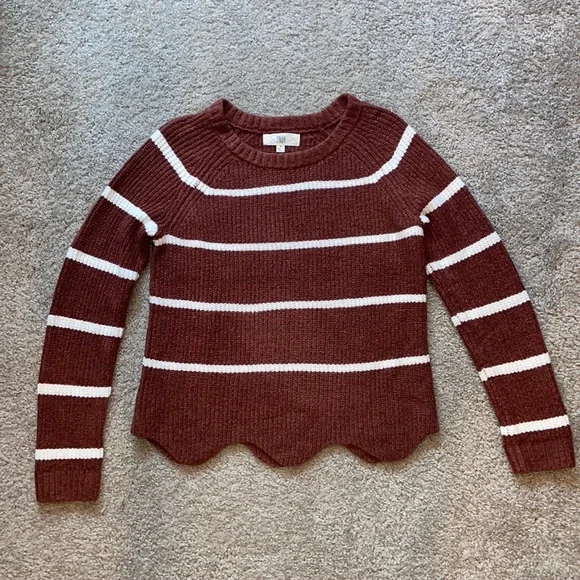 PINQUE Women’s Striped Sweater Size Medium - Picture 1 of 4